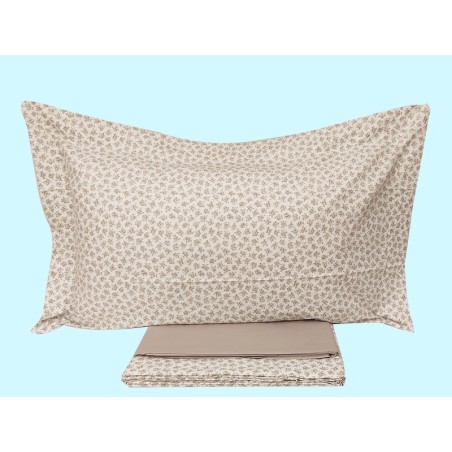 Completo lenzuola piazza e mezzo puro cotone pettinato Coralba