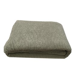 Copriletto matrimoniale nido d'ape BIANCA