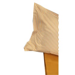 Completo lenzuola francese in puro Cotone Pettinato Bianco Perla