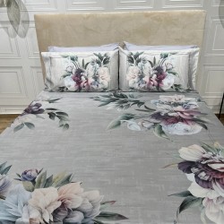 Parure copripiumino matrimoniale in Raso di puro Cotone Randi