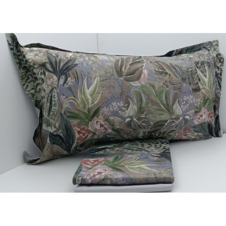 Completo copripiumino matrimoniale in Raso di puro Cotone MICOL