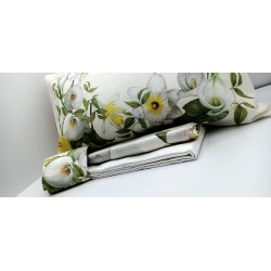 Completo lenzuola matrimoniale in Raso di puro Cotone Randi