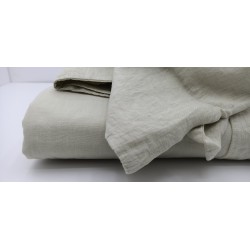 Parure copripiumino matrimoniale in Percalle di puro Cotone e Lino tinto in capo