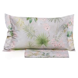 Completo Lenzuola "Copriletto" Matrimoniale  in Finissimo Percalle di Puro Cotone. Tropiko - Tess. Randi