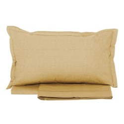 Completo Lenzuola Matrimoniale in Percalle di Puro Cotone Organico. Color - Tess. Randi