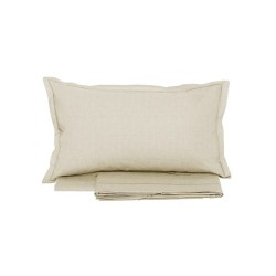 Tess. Randi 1931 - Completo Lenzuola Matrimoniale in Percalle di Puro Cotone Organico - Color