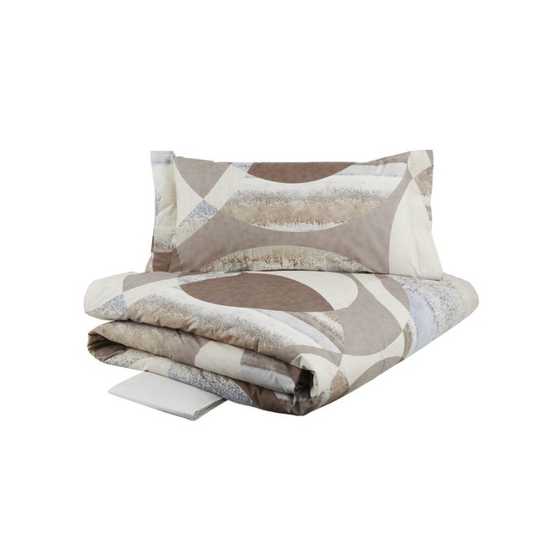 Completo copripiumino matrimoniale in Percalle di puro Cotone Tessitura Randi