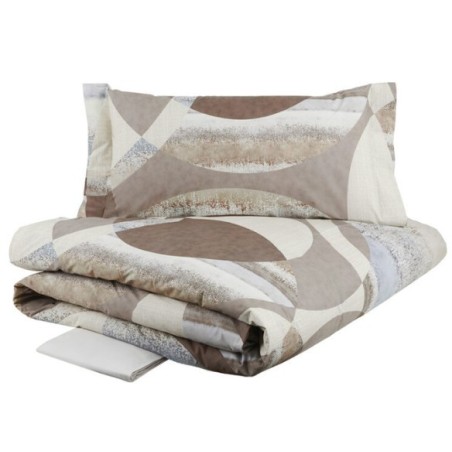 Completo copripiumino matrimoniale in Percalle di puro Cotone Tessitura Randi