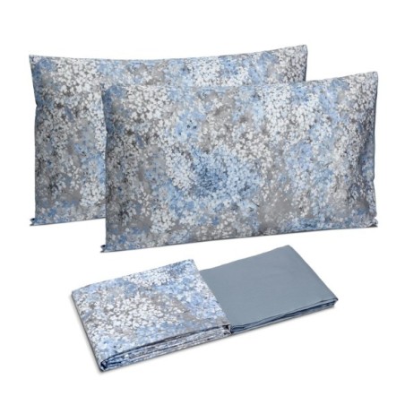 DEA LUXURY COMPLETO LENZUOLA MATRIMONIALE IN RASO DI PURO COTONE