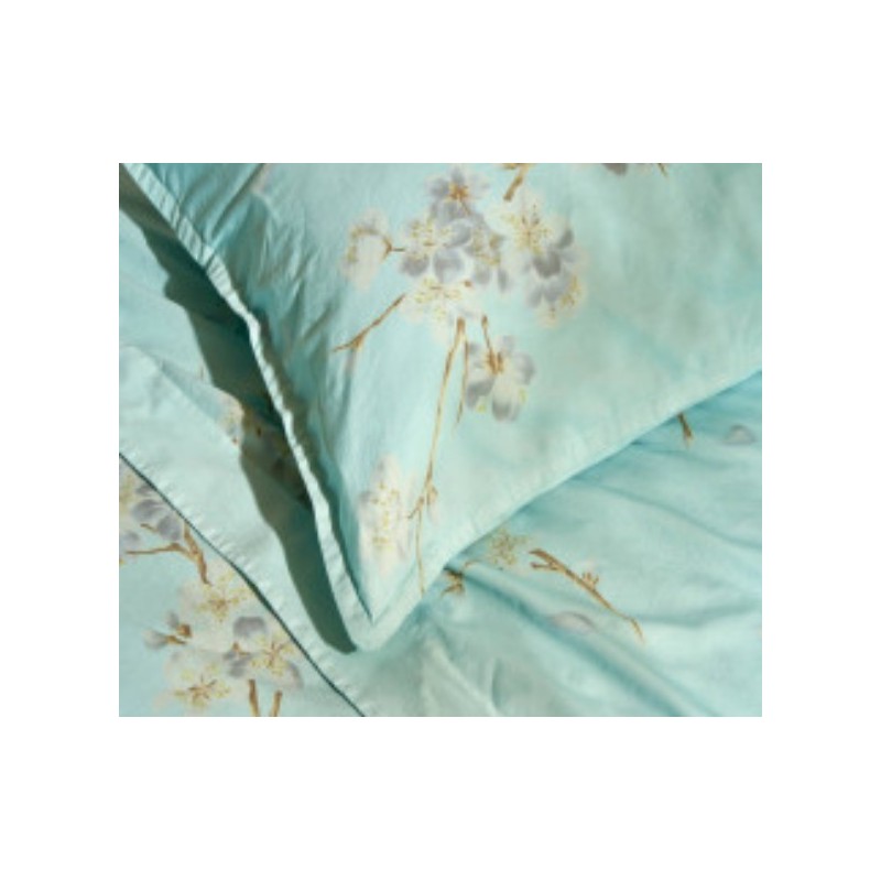 BIANCO PERLA - Parure copripiumino matrimoniale in Percalle di puro Cotone