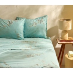 BIANCO PERLA - Parure copripiumino matrimoniale in Percalle di puro Cotone