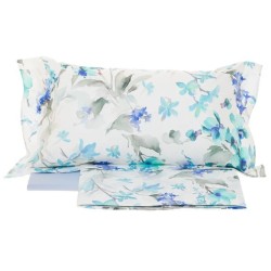 RANDI - COMPLETO LENZUOLA COPRILETTO IN PERCALLE DI PURO COTONE