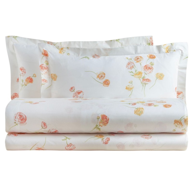 COMPLETO LENZUOLA MATRIMONIALE IN PERCALLE DI PURO COTONE